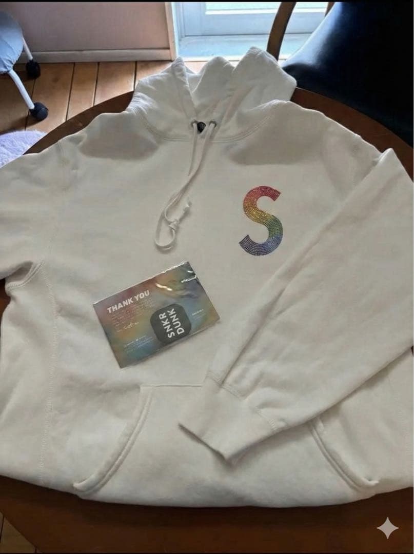 天*才様 Supreme Swarovski S Logo Hooded 21s