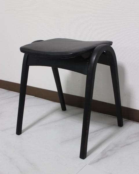 美品 秋田木工 スタッキング スツール チェア 椅子 曲木 ①