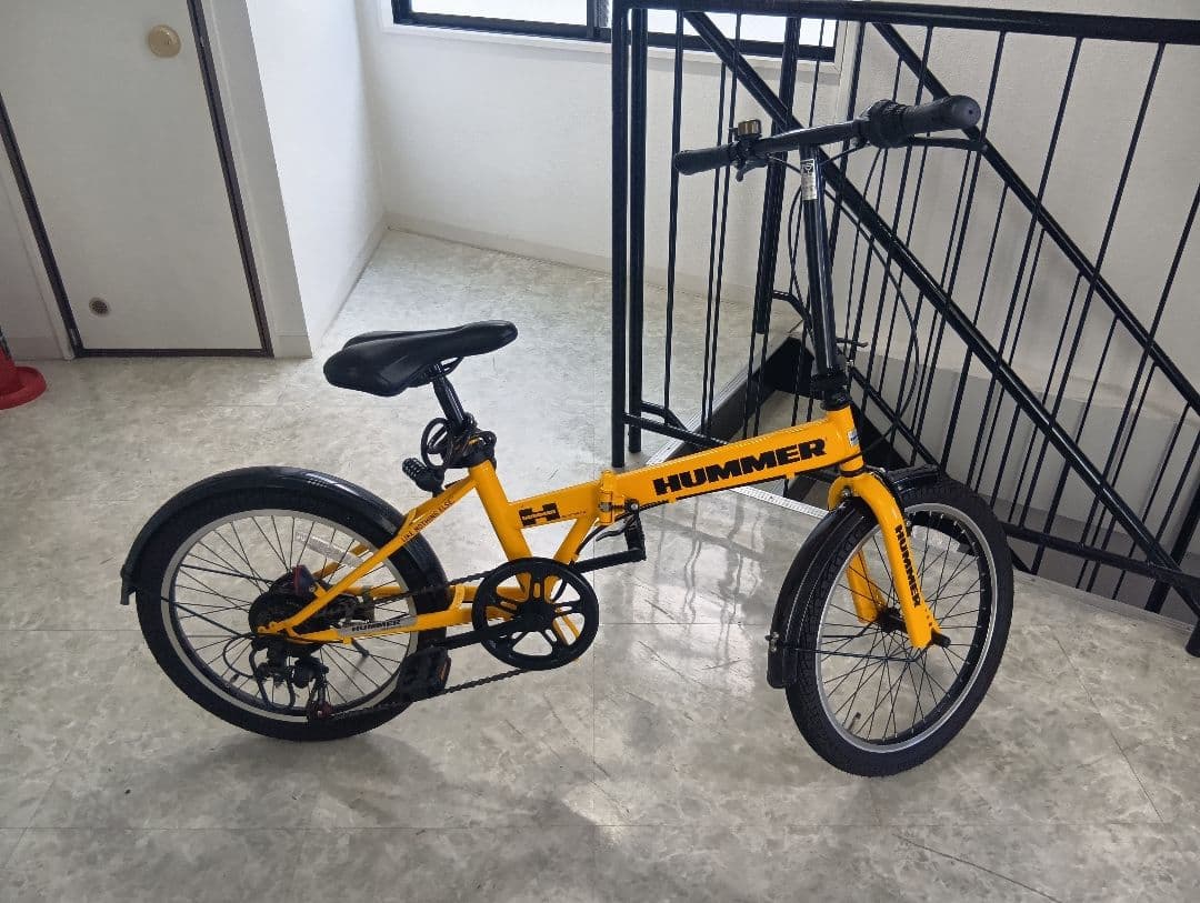 【期間限定お値下げ中！】HUMMER 折りたたみ自転車 20インチ 黄色