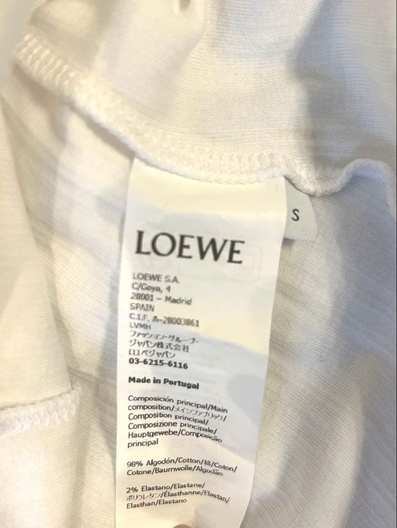 LOEWE ホワイトリブハイネックタンクトップ