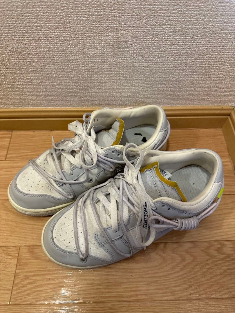 ホワイト/グレー スニーカー レースアップ