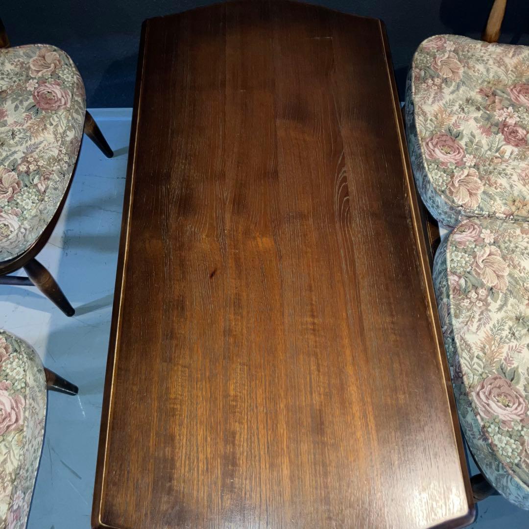 飛騨産業 乗鞍 ダイニングセット5点　ソファ　テーブル　オットマン　チェア