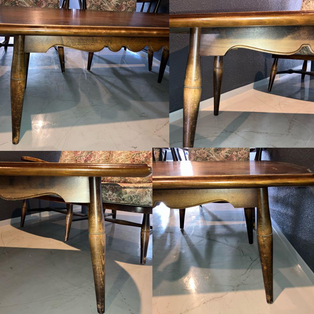 飛騨産業 乗鞍 ダイニングセット5点　ソファ　テーブル　オットマン　チェア