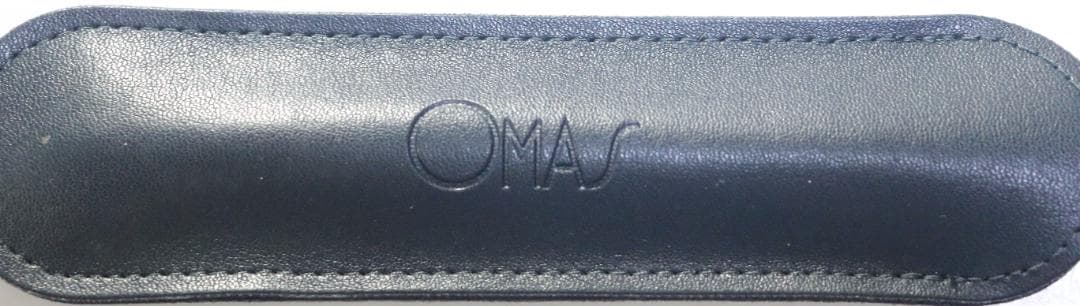 超貴重オマス シルバートリム万年筆（１４Ｋ・Ｍ・吸入式） 　黒／青柄