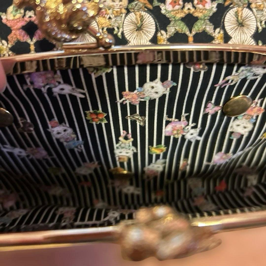 新品未使用　ハンドメイド　がま口付き蛇腹￼バッグ　マイリトルテイラー万華鏡柄