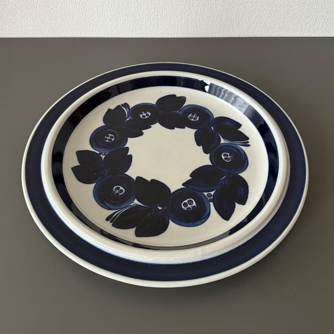 ARABIA アラビア　アネモネ　ラウンドプレート　33.5㎝　ヴィンテージ