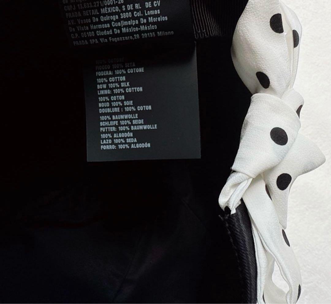 完売　未使用　miumiu ミュウミュウ　ベースボールキャップ　ブラック　リボン