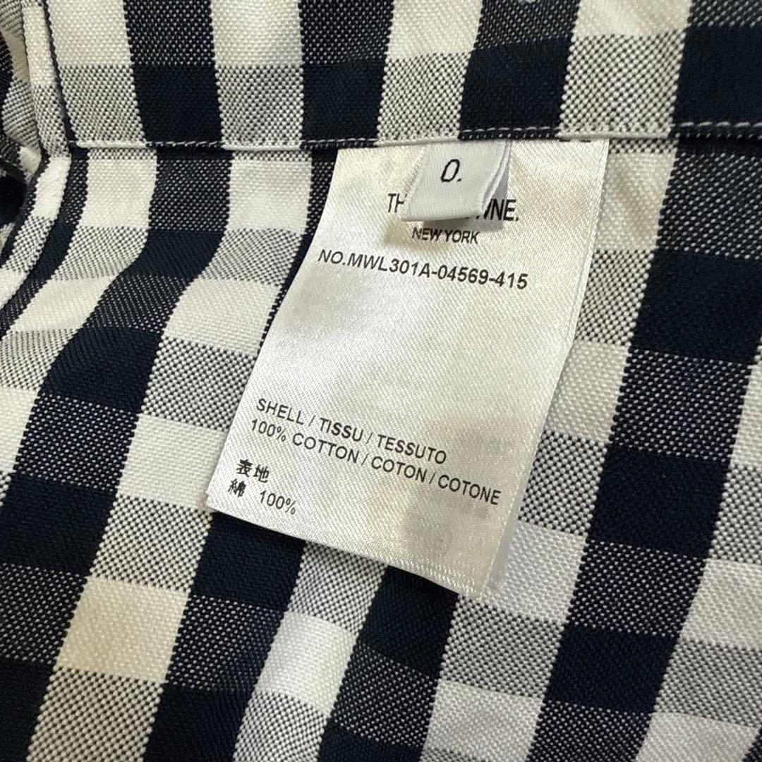 THOM BROWNE トムブラウンギンガムチェック柄 長袖シャツ サイズ0