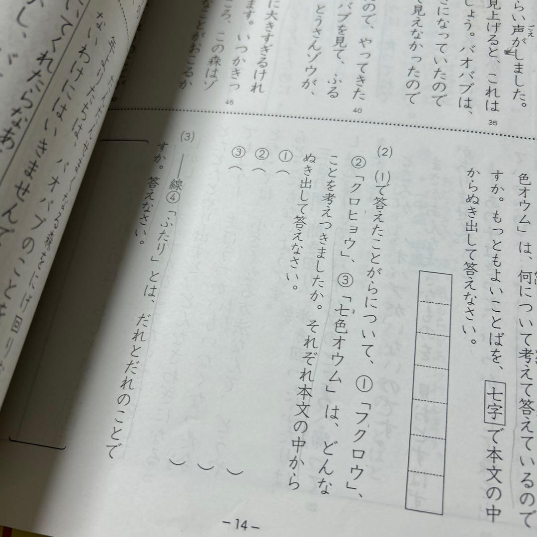 ㉑ A 書き込み処理済み❣️ 浜学園　2年生　国語　国語のとも　国語のみち