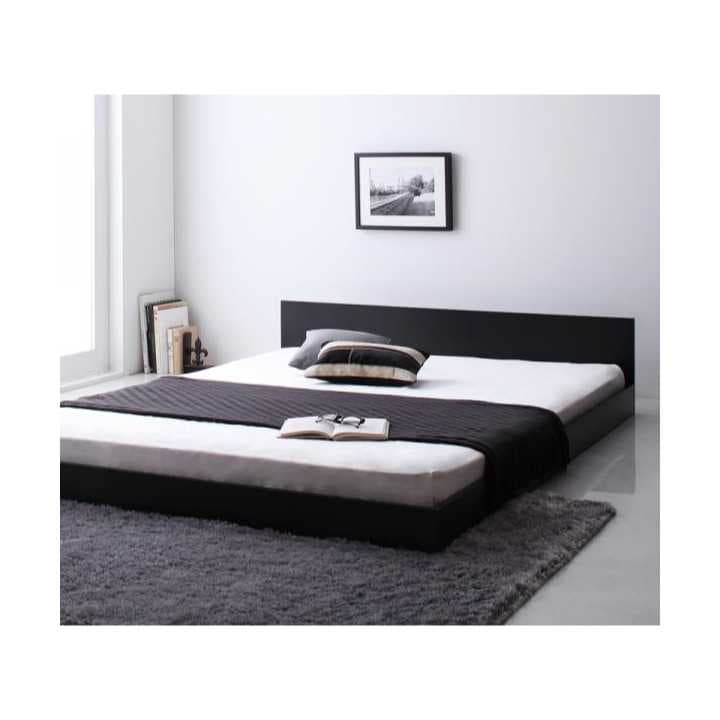 期間限定価格　送料無料　マットレス付きフロアベッド　シングル