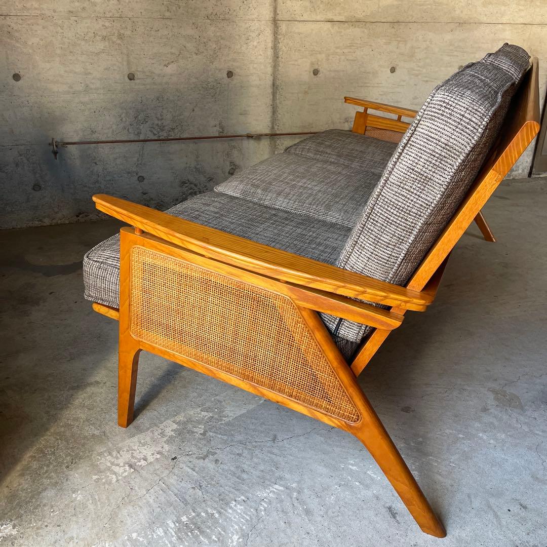 極美品　ACME Furniture ウィッカーラウンジ　3Pソファ