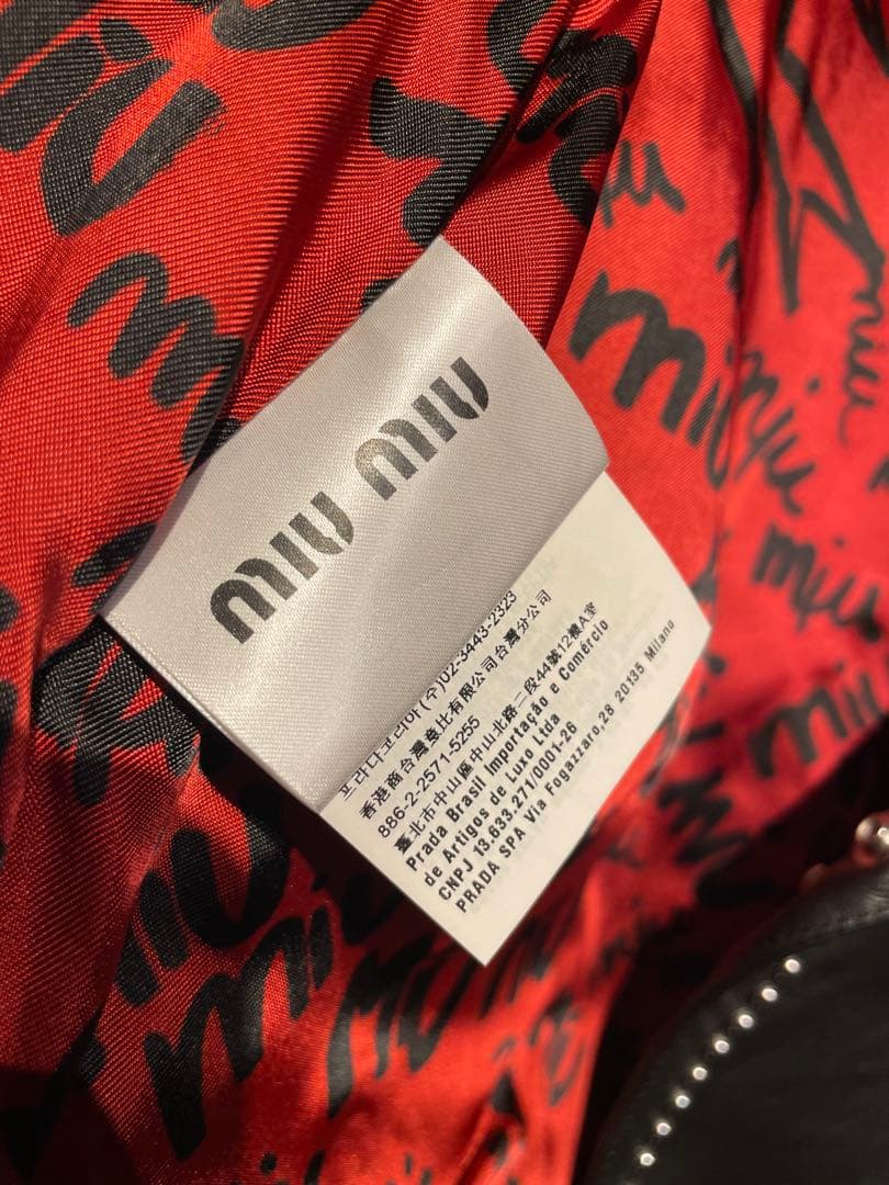 miumiu定価72万円スタッズライダースジャケット