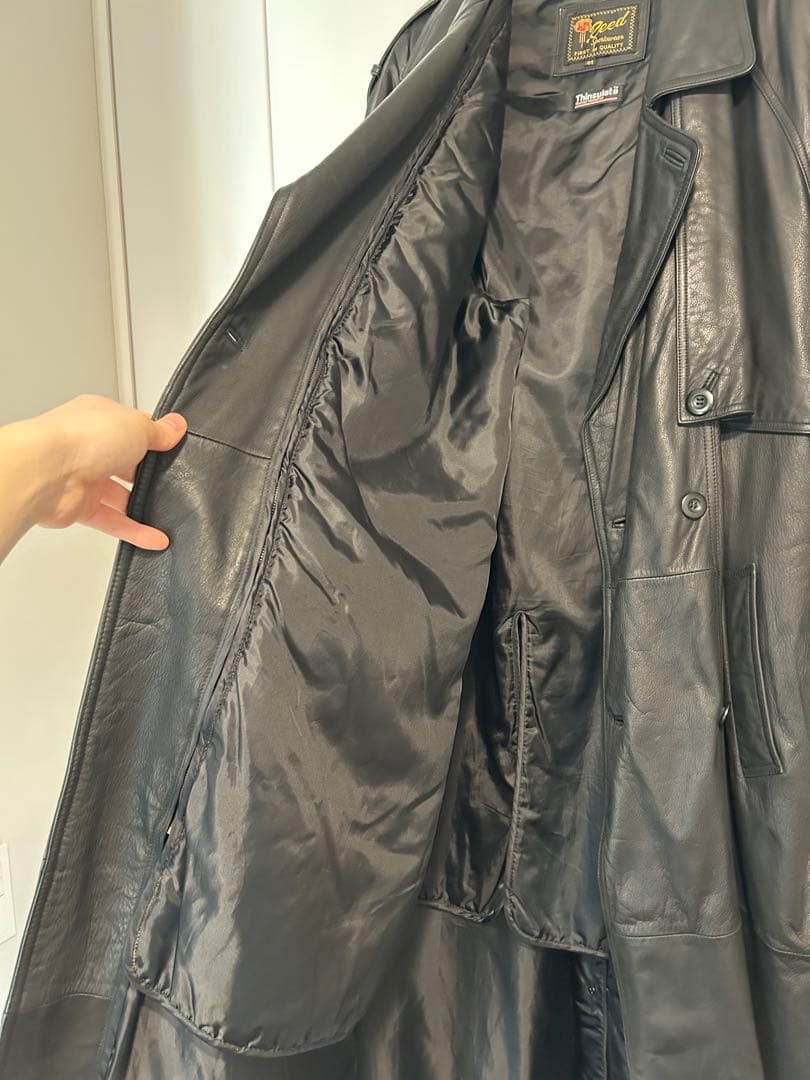 【sullen Tokyo購入】オールレザートレンチコート ブラック