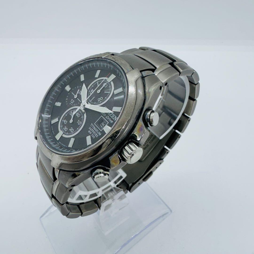 ✨CITIZEN✨シチズン✨Eco-Drive✨デイト✨ブラック文字盤✨腕時計✨