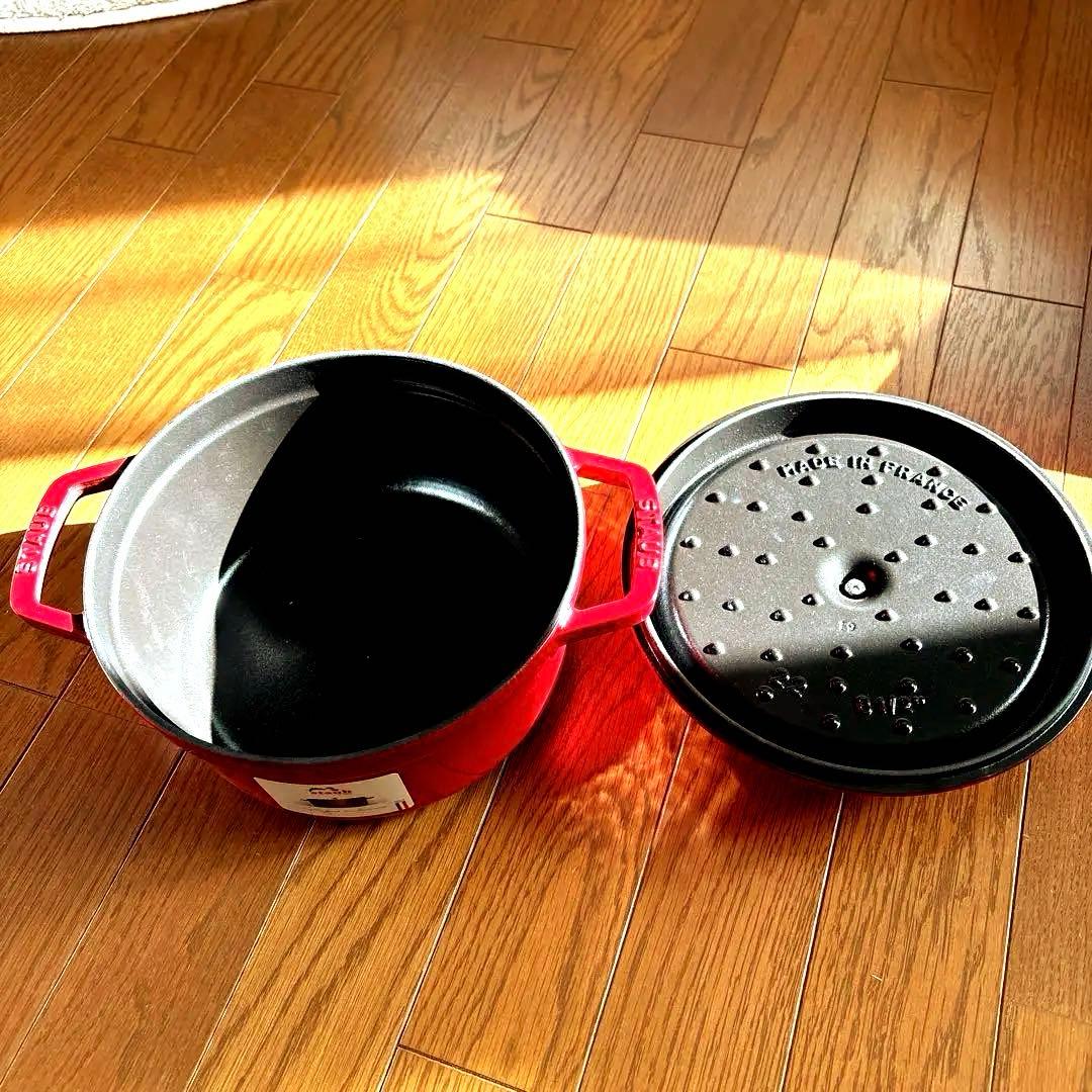 ★新品★ STAUB ストウブ ピコ・ココット ラウンド チェリー 22cm