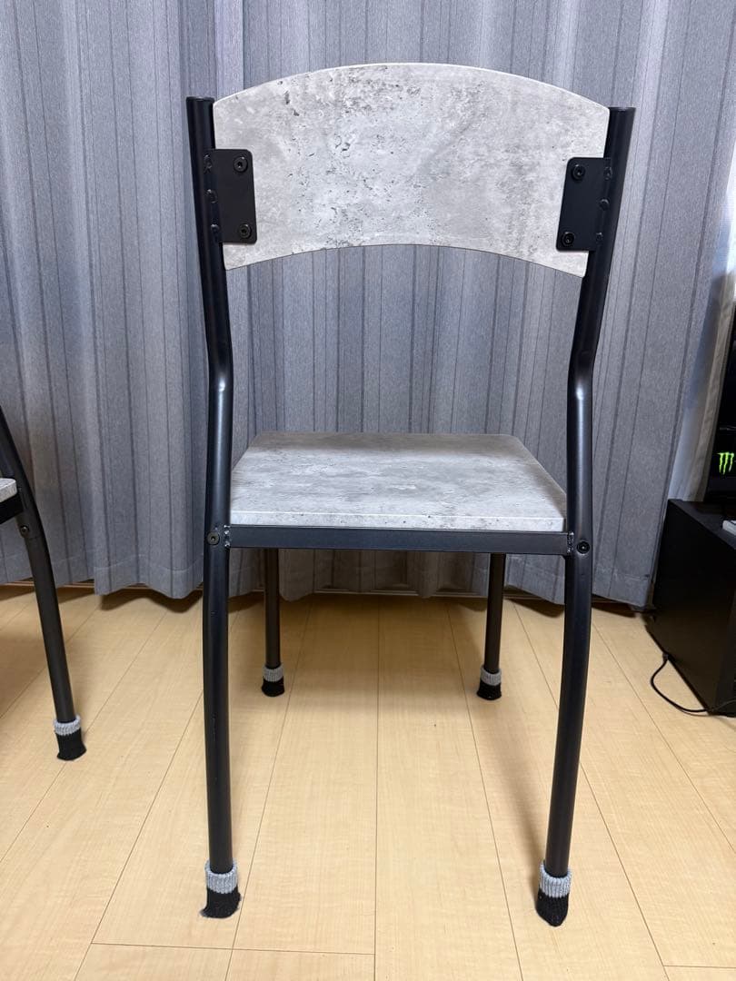 グレーのダイニングチェア 2脚セット