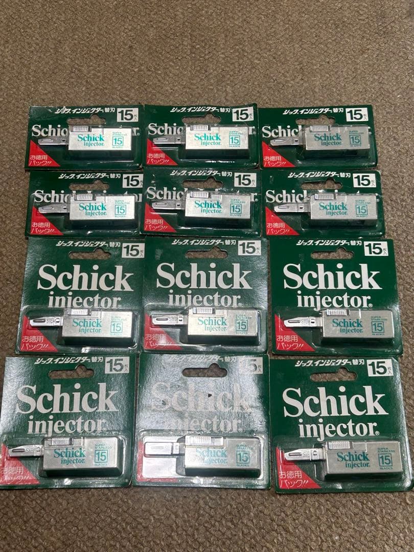 シック インジェクター　替刃15枚 剃刀　まとめ