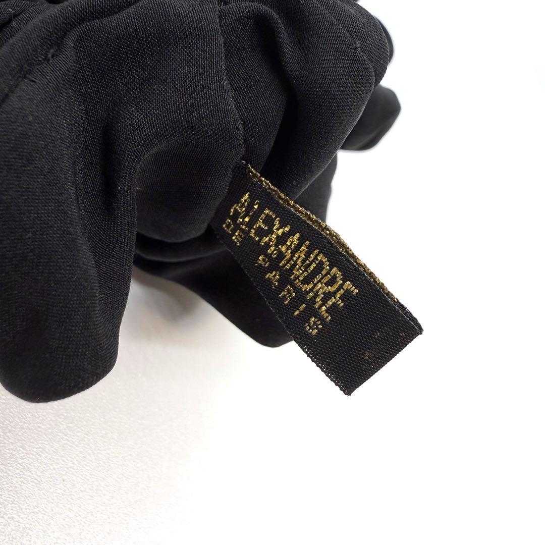 アレクサンドルドゥパリ 黒 シュシュ ヘアアクセサリー フランス製