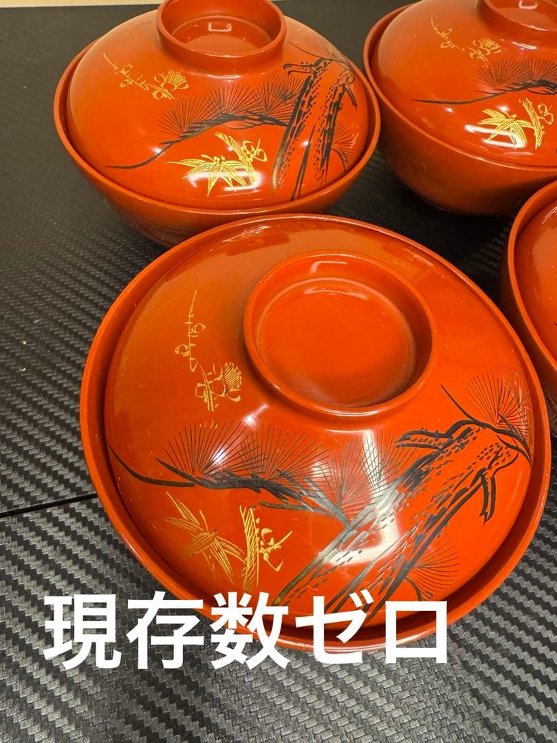 【超希少・極美品‼️】昭和 当時物 伝統工芸品 輪島塗 漆器 高級お椀 4コセット