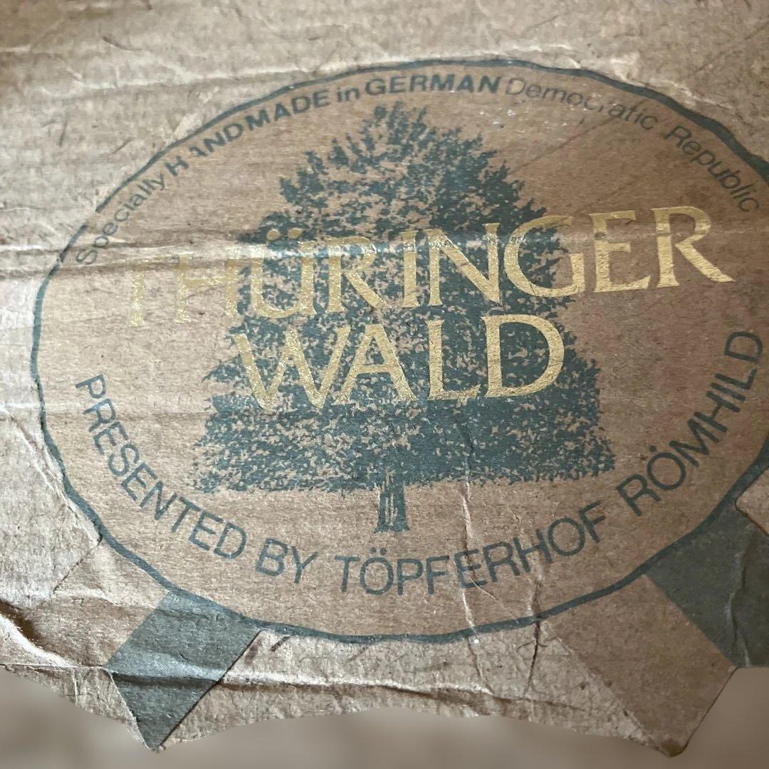 旧東ドイツ製　テューリンゲンの森　青い陶器のボウル（大）　ビンテージ？