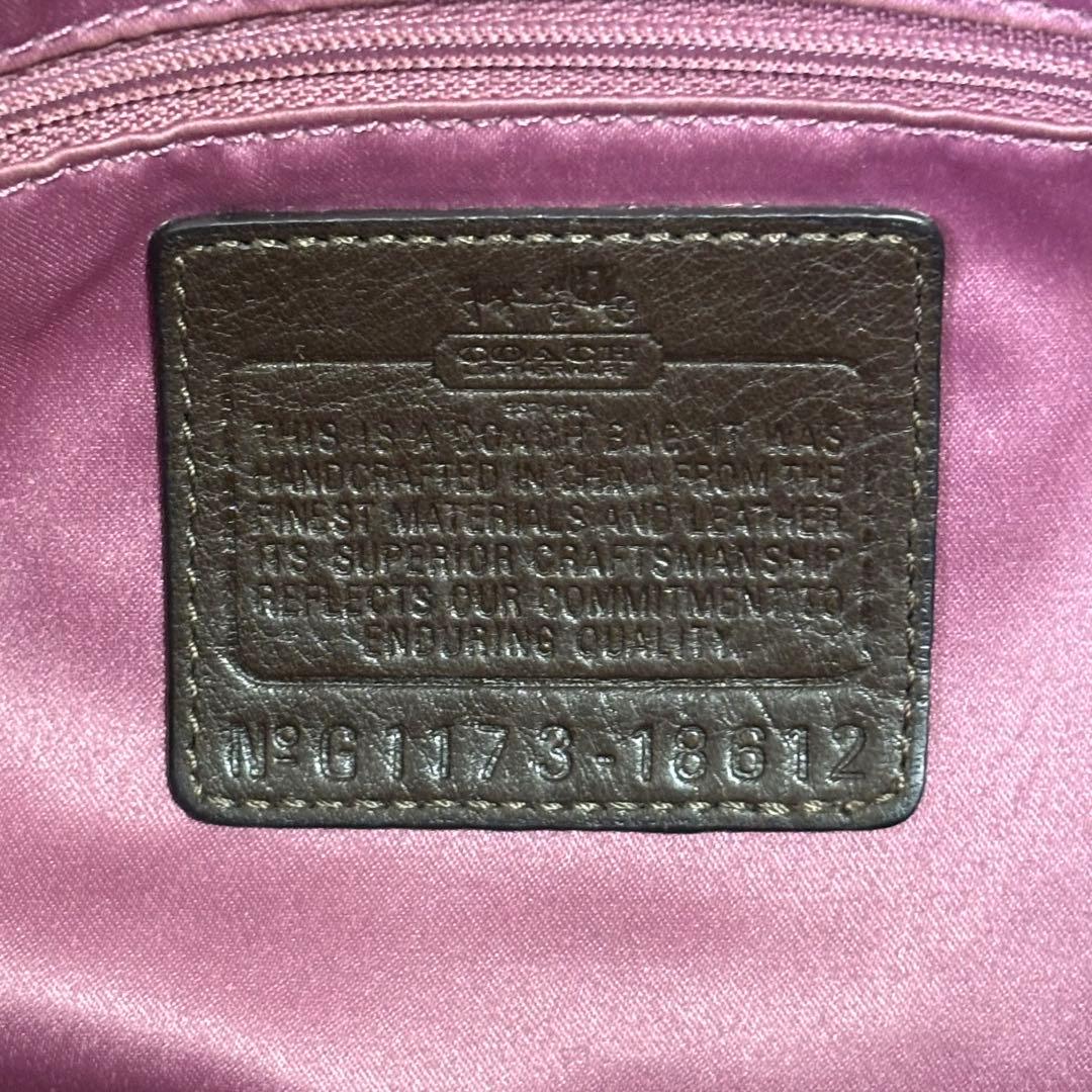 コーチ トートバッグ マディソン マギー レザー ロゴ金具 茶 Y2K 大容量