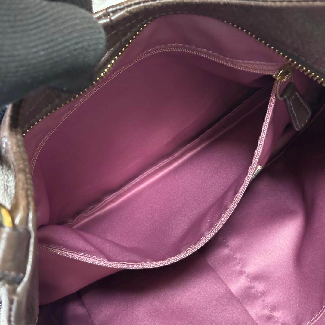 コーチ トートバッグ マディソン マギー レザー ロゴ金具 茶 Y2K 大容量