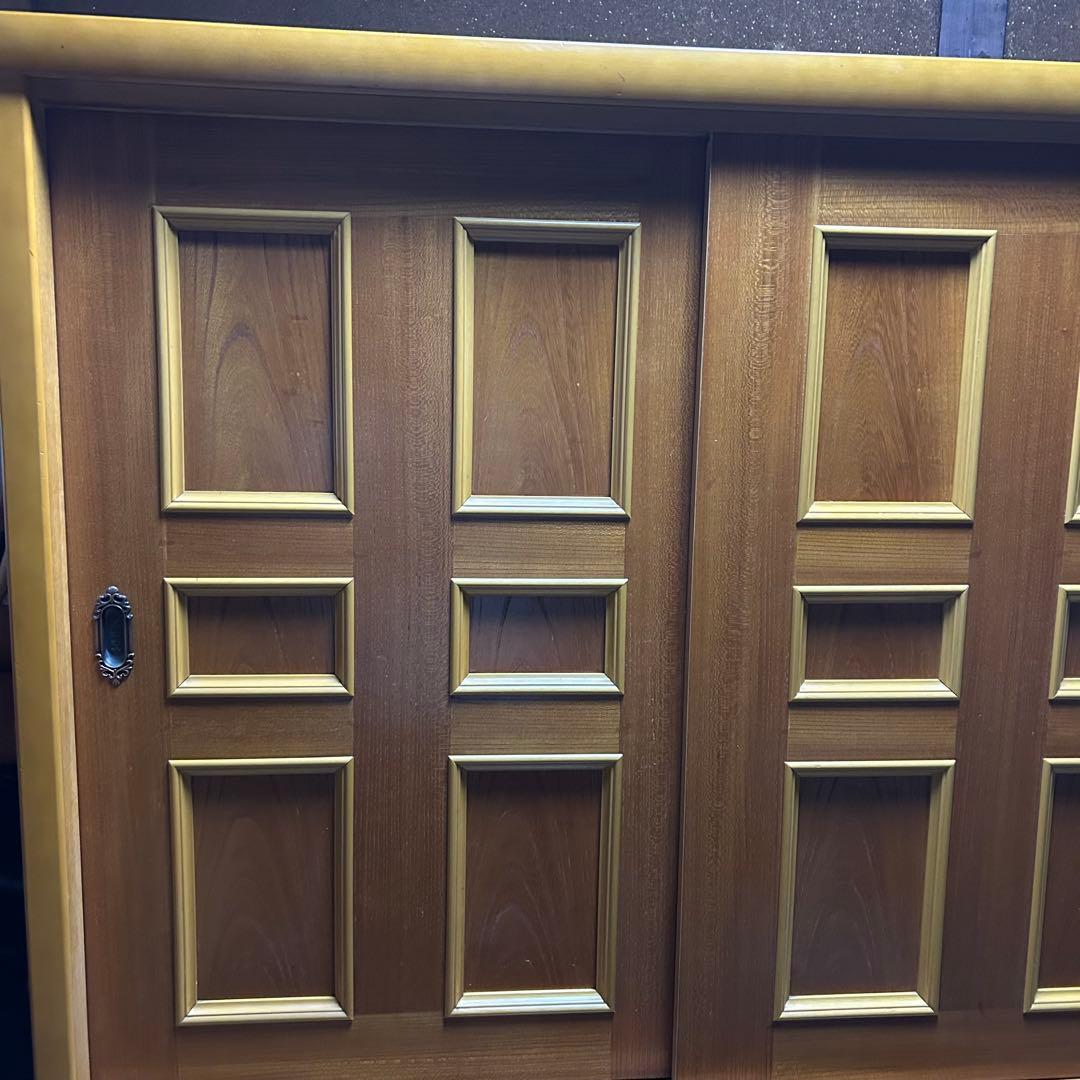 昭和レトロ 窓枠型扉5段 木製下駄箱 シューズラック サイドボード 古家具