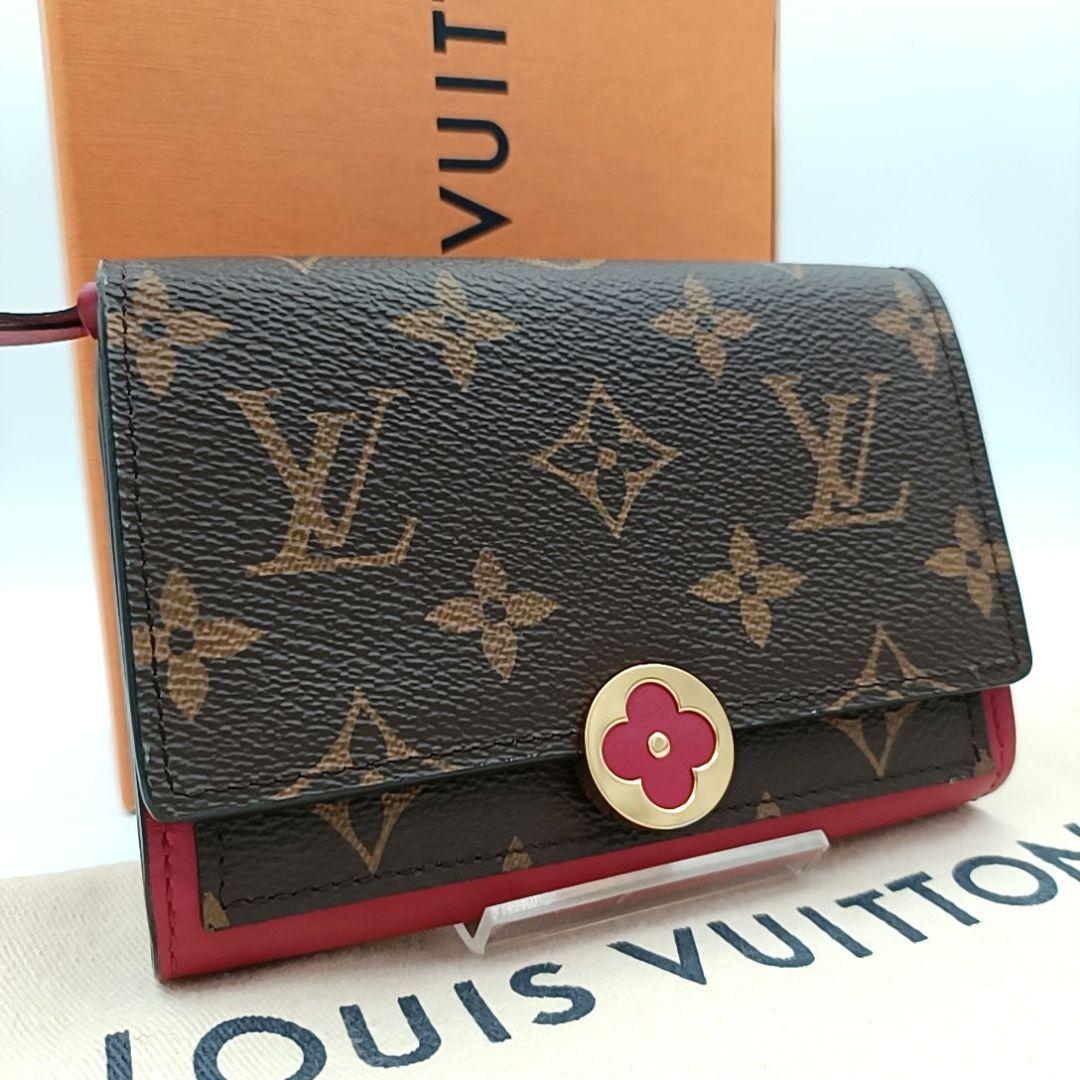 ルイヴィトン ポルトフォイユ フロール コンパクトフューシャ モノグラム