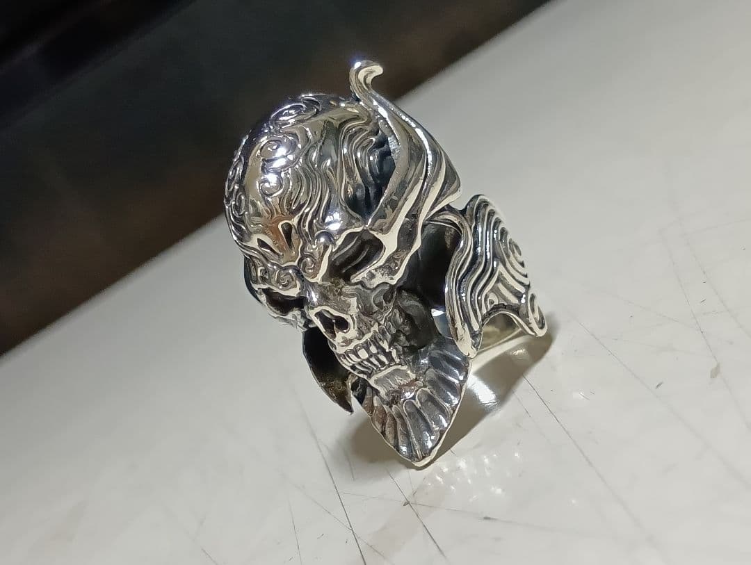 美品　40g 牙狼 魔導輪 ザルバ シルバー925 スカルリング