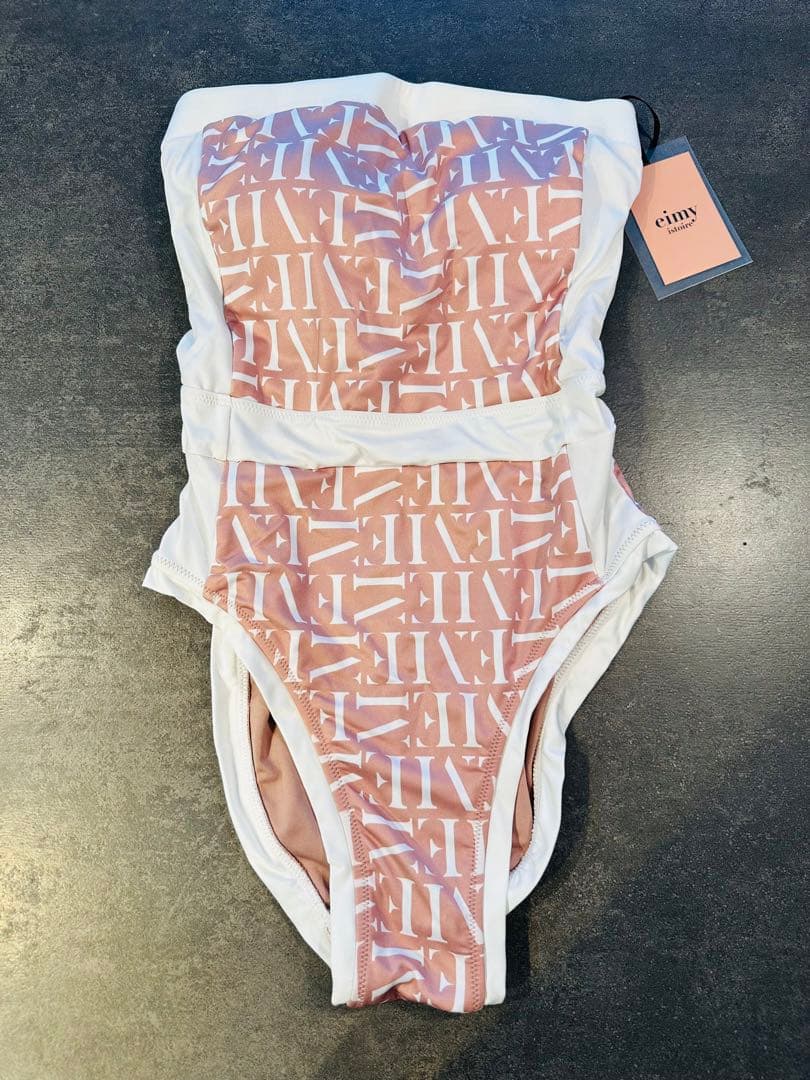 新品 エイミーイストワール　リボン付きワンピース水着　Mサイズ