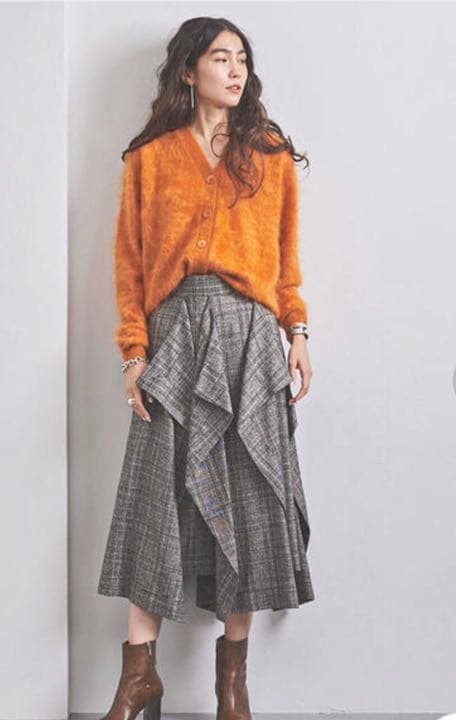 akiranaka チェックボリュームスカート