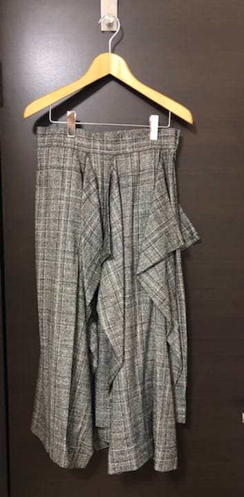 akiranaka チェックボリュームスカート