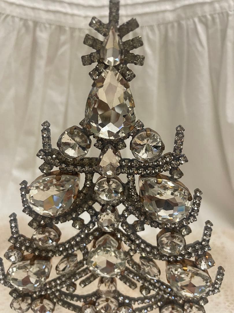 チェコガラス　クリスマスツリー　クリア