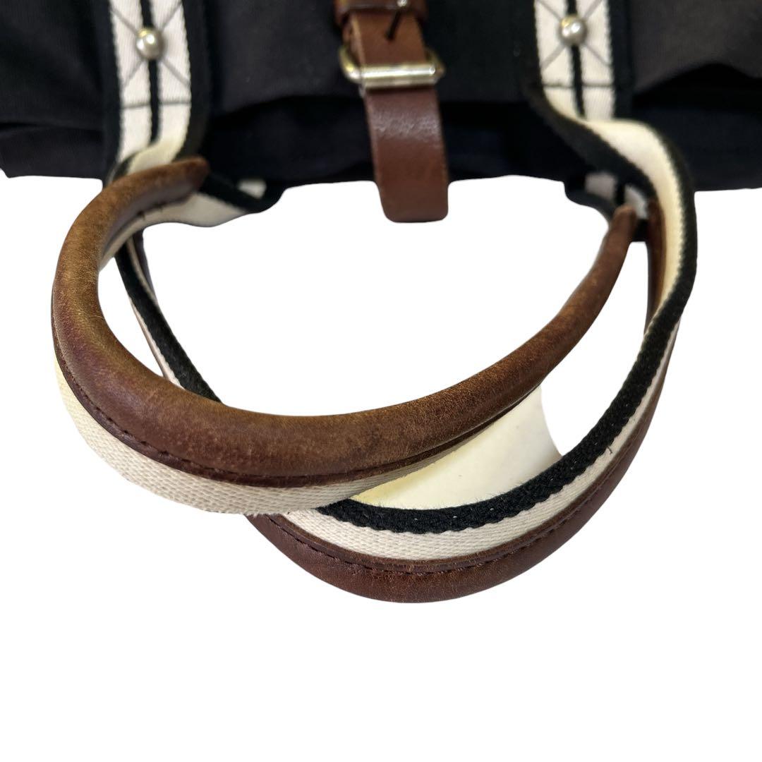 RALPH LAUREN RUGBY トートバッグ キャンバス×レザー スカル