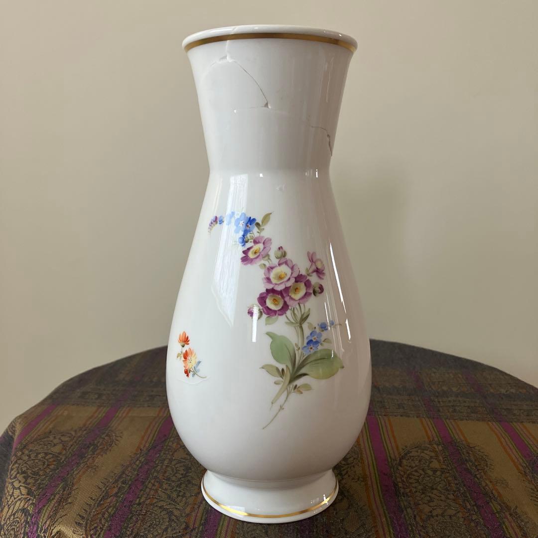 金継ぎ用　新品未使用のマイセン　フラワーベース　割れています