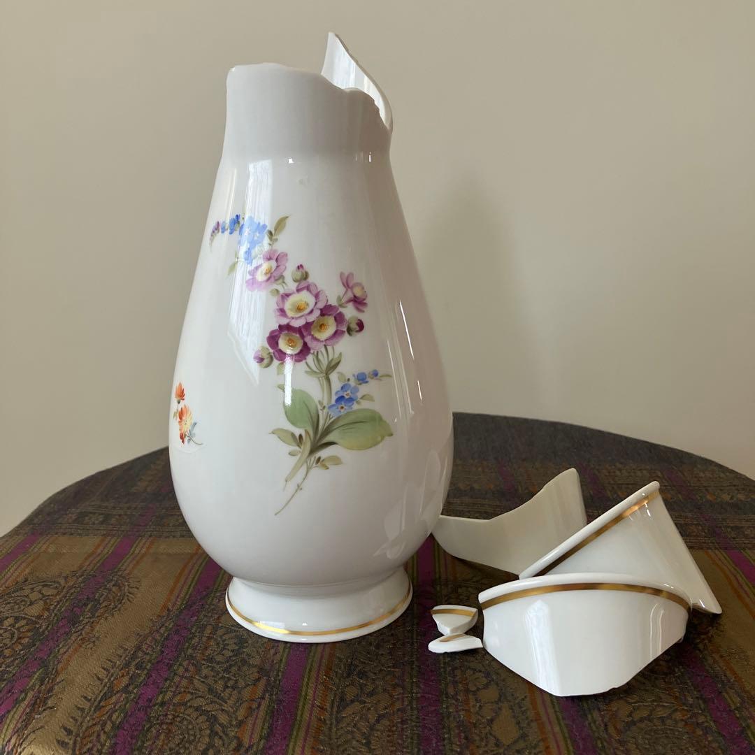 金継ぎ用　新品未使用のマイセン　フラワーベース　割れています