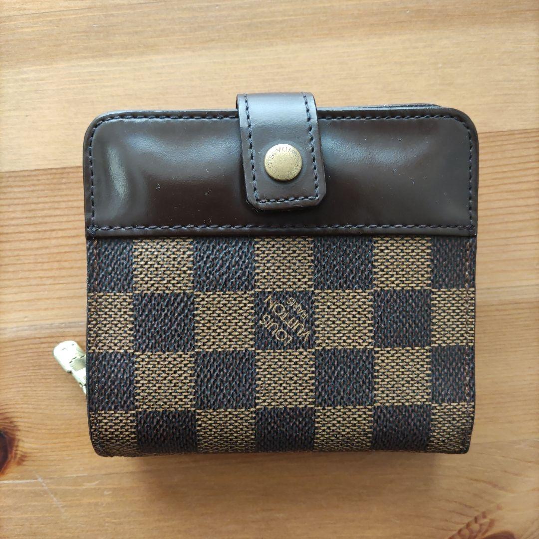 【美品】ルイヴィトン　コンパクトジップ　ダミエ　2つ折り財布