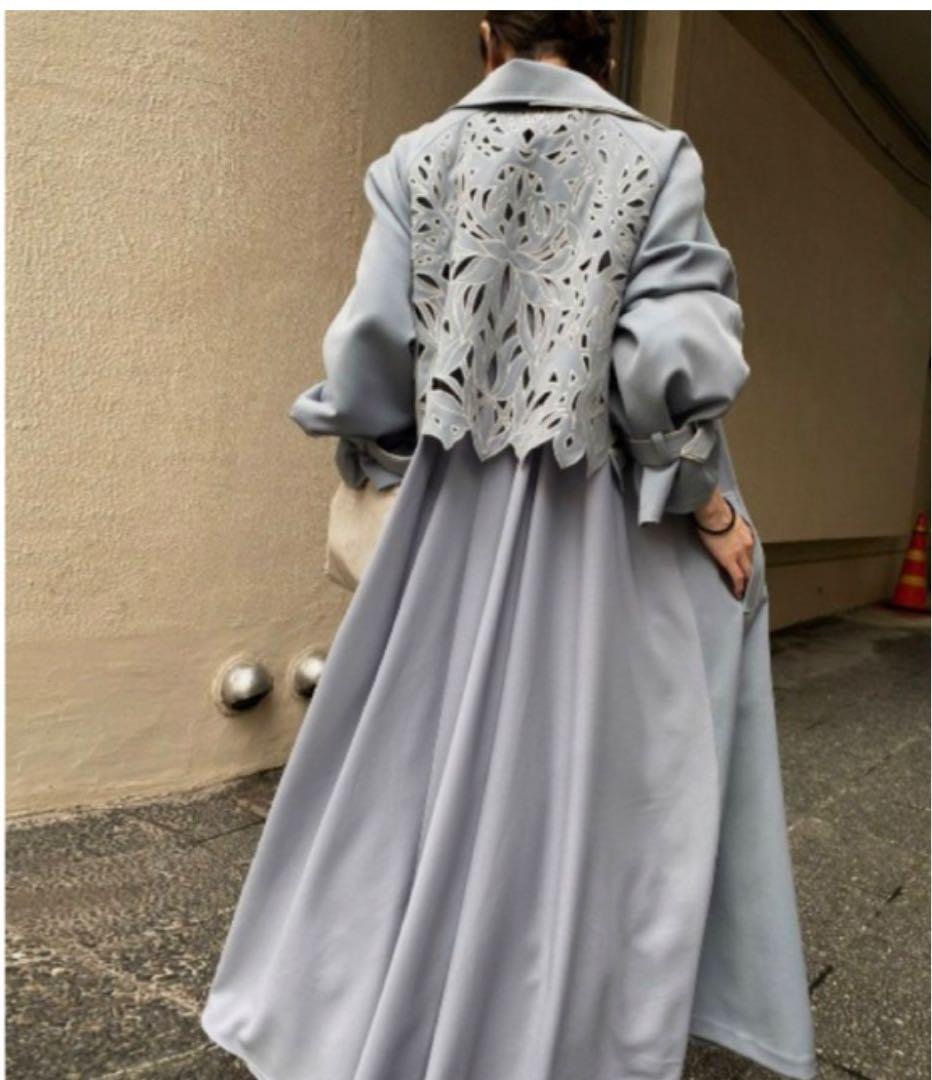 【ameri】BACK CUTTING LACE COAT