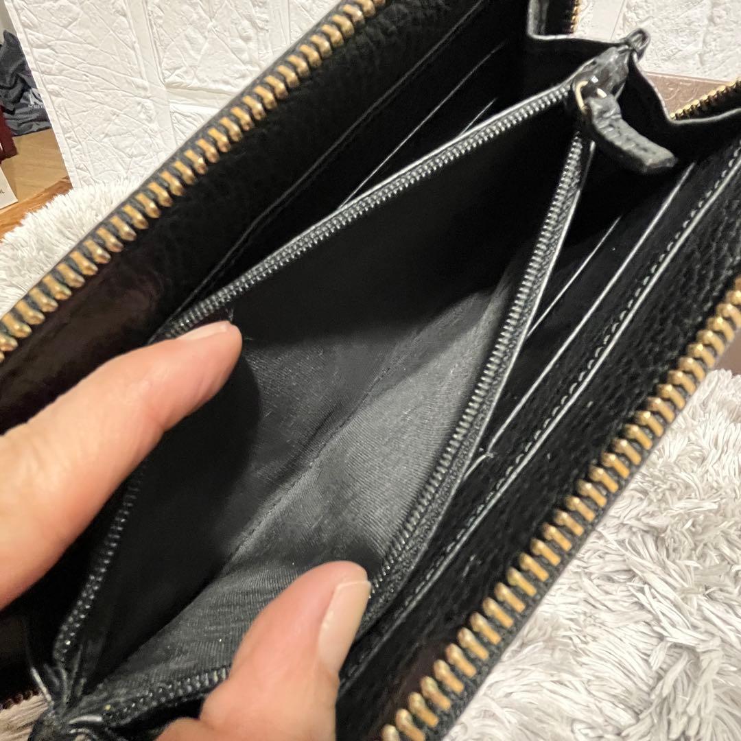 極美品✨GUCCI GGナイロン　ラウンドファスナー　ブラック　メンズ