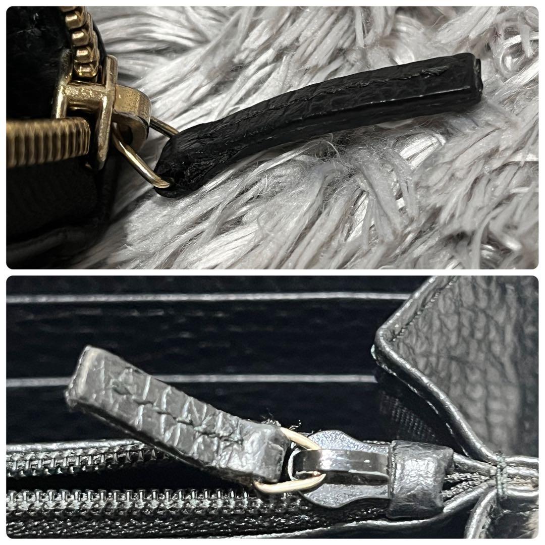 極美品✨GUCCI GGナイロン　ラウンドファスナー　ブラック　メンズ