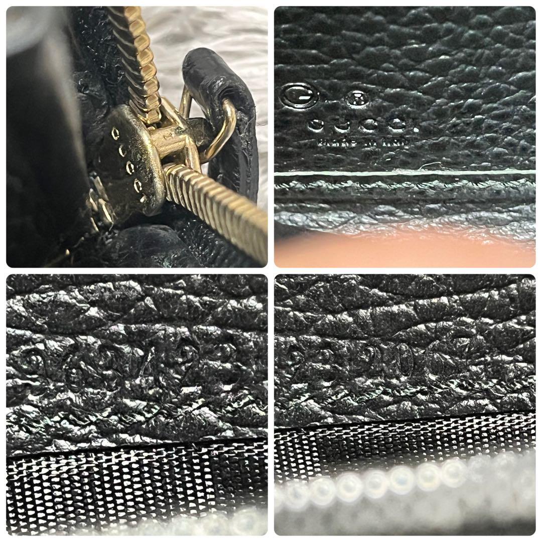 極美品✨GUCCI GGナイロン　ラウンドファスナー　ブラック　メンズ