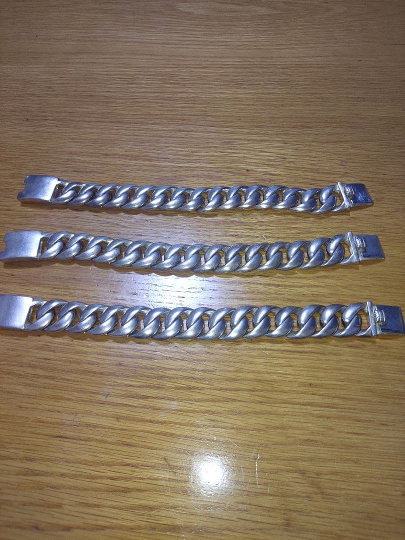 シルバー喜平ブレスレット3本セット