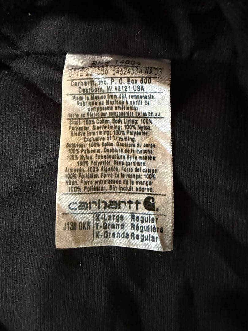 日曜まで！Carhartt アクティブジャケットJ130 DKR XLサイズ