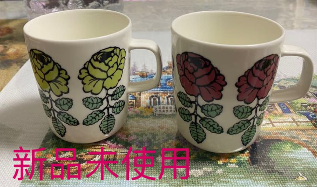 新品marimekko ヴィヒキルース/グリーン、ピンク２個セット