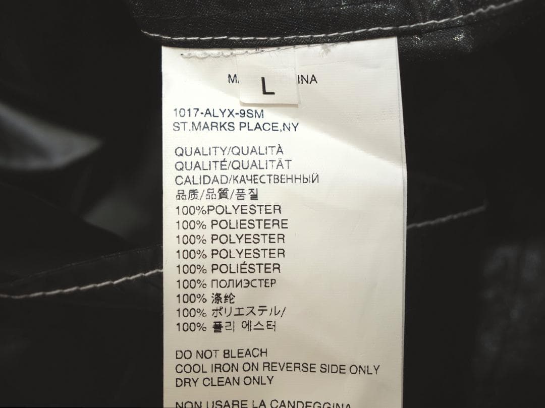 未使用品 1017 ALYX 9SM アリクス 19SSオーバーサイズコートL