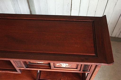 A*A様 唐木　紫檀無垢材　飾り棚　茶棚　茶箪笥　螺鈿　古家具　古民家