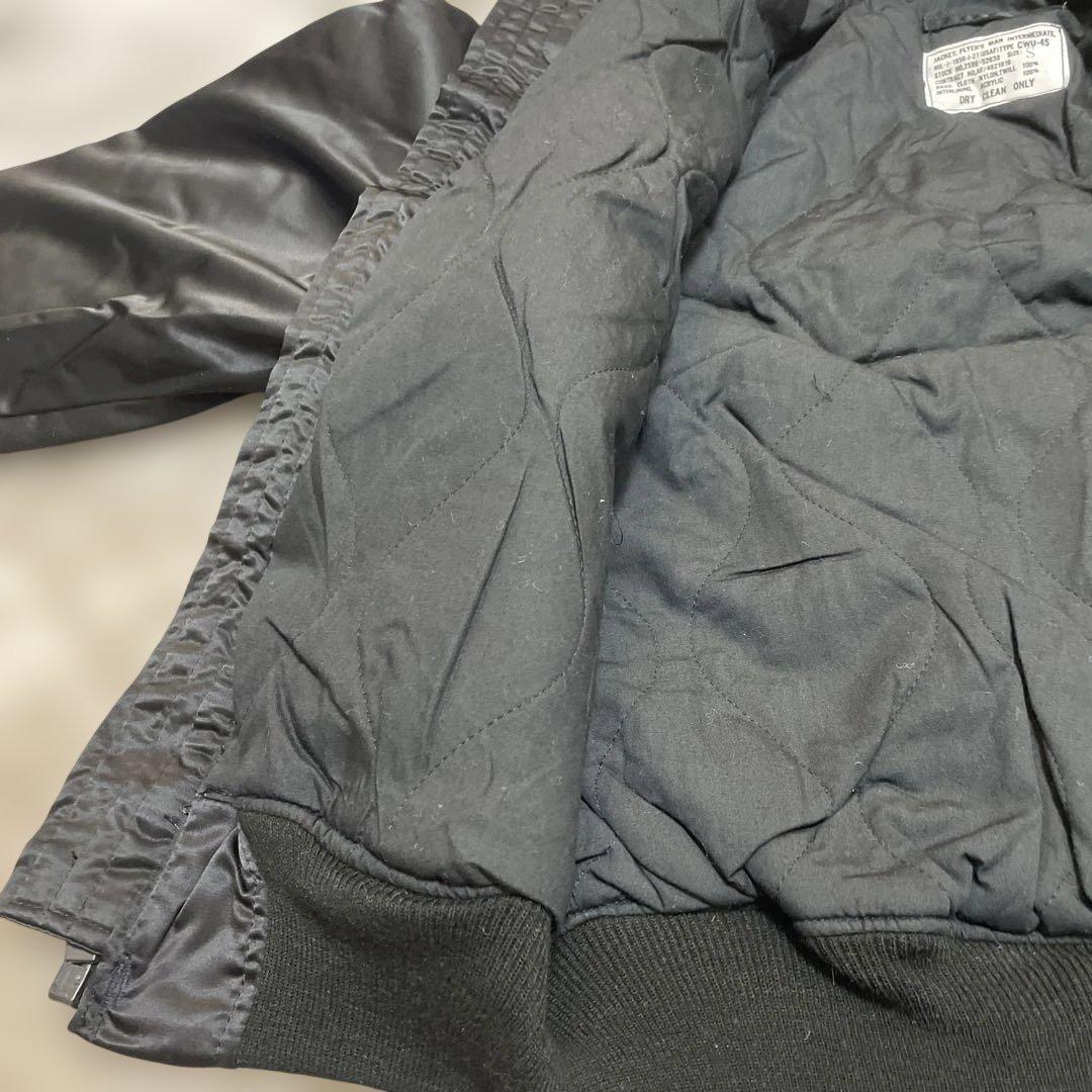 80s USA製 デッドストック CWU-45 ブラック SCOVILLジッパー