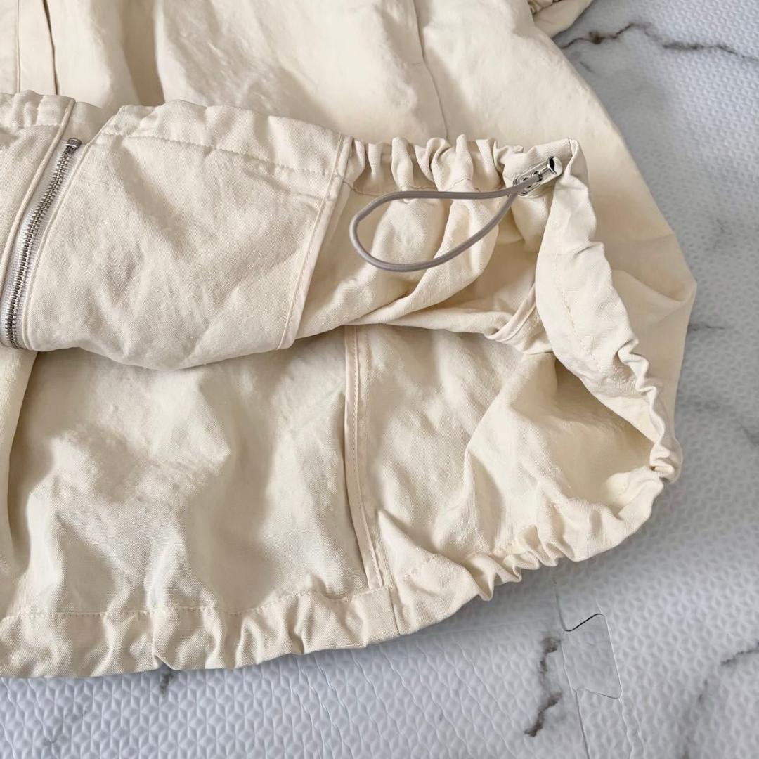 BEARDSLEY リネンポリバルーン袖コート　オフホワイト　ビアズリー