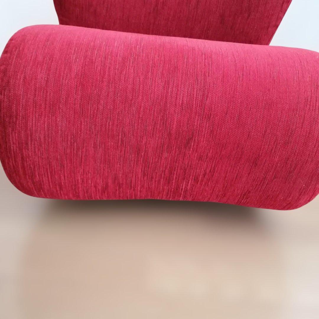 東谷 ポータブルチェア コンパクトチェア 一人掛け 脚付き レッド