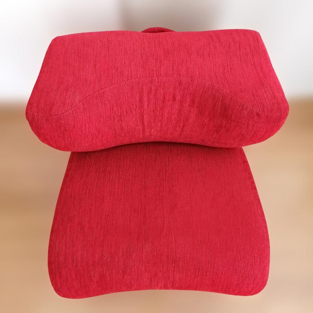 東谷 ポータブルチェア コンパクトチェア 一人掛け 脚付き レッド